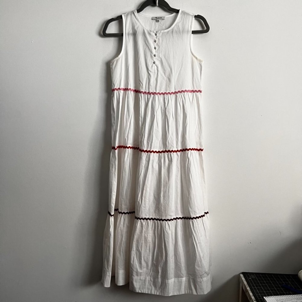 Madewell Rickrack Cattail Tiered Dress View 3